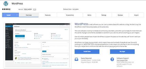 Wordpress installeren